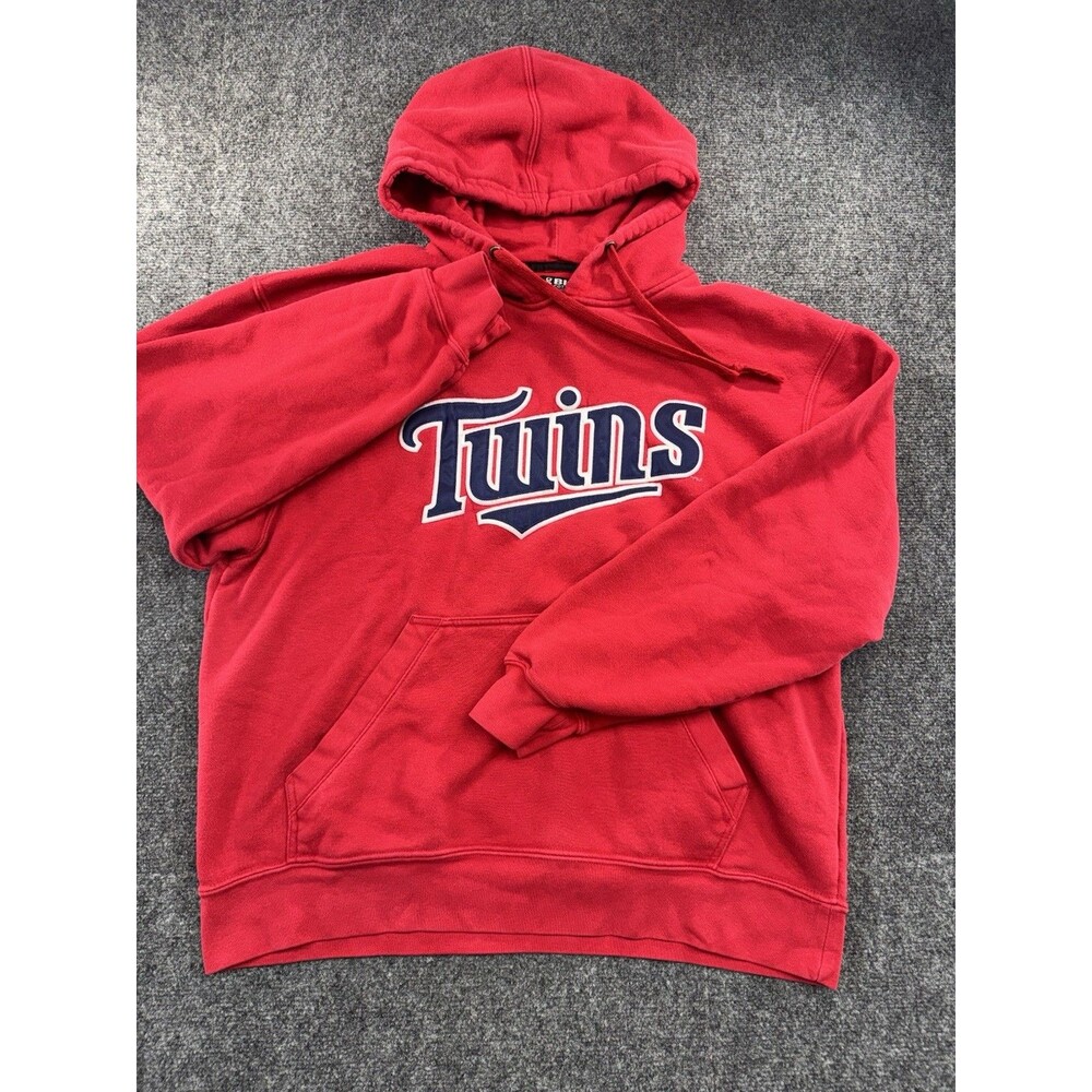 Minnesota Twins Red Pullover Hoodie Mens XL MLB Big Cotton